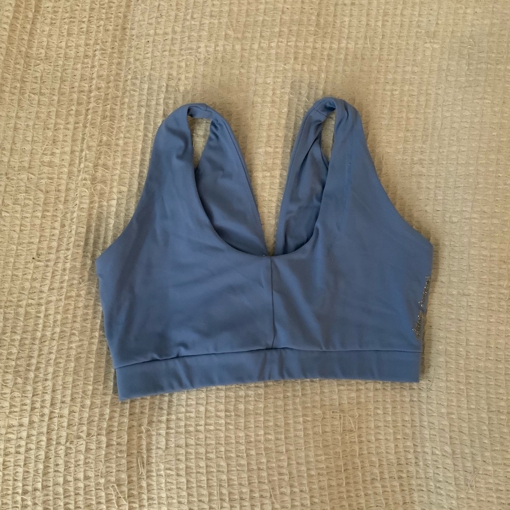 Whitney Simmons x GymShark V2 Blue Crop Top Sports Bra Tank Retro Lounge XS - Picture 7 of 7